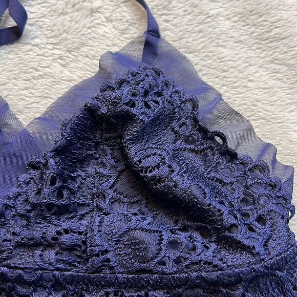 Aerie Blue Lace Bralette - Size Large - Picture 4 of 12